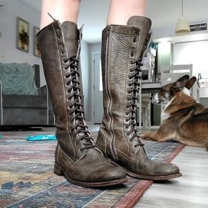 Frye Vintage Vienna Tall Lace Up Boots